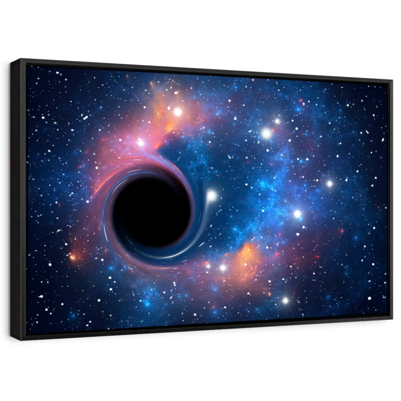 «Black Hole In Outer Space, reproduction sur toile», H 9 po x l 13 po