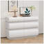 Commode 6 tiroirs pour chambre à coucher, commode moderne sans poignée avec rangement spacieux et design durable