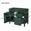 Meuble-lavabo de 36 po sans lavabo supérieur, armoire de rangement de salle de bain avec 2 tiroirs et un tiroir basculant, structure en bois massif-120330099