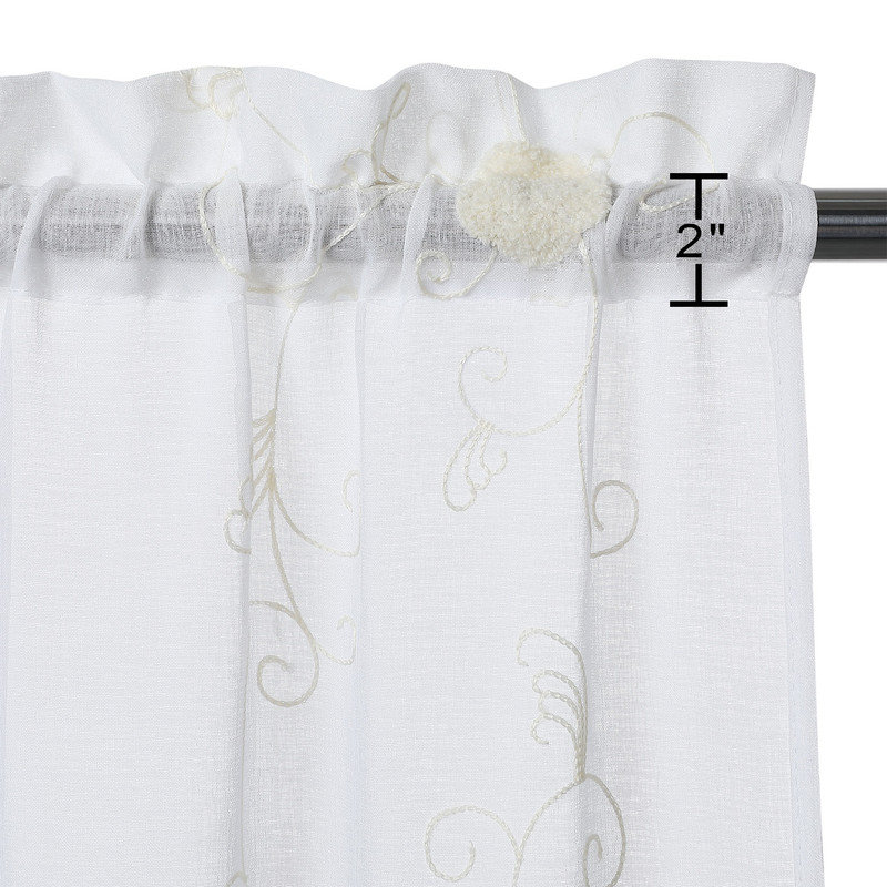 Pierce Polyester Track Insert Curtain Panel, 66.04cm Width x 60.96cm Drop, Yellow