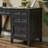 54'' Farmhouse Executive Desk With Storage, Home Office Desk With Drawers, File Cabinet And Power Outlets-798393415