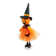 The Holiday Aisle® Orange Fabric Standing Pumpkin Girl With Black Witch ...