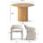 4 - Person Dining Table Sets With Round Table & 4 Upholstered Waterproof Dining Chairs-1903400051-1903400048