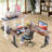 63" L Shaped Electric Height Adjustable L Shaped Standing Desk With Outlets-1583980772