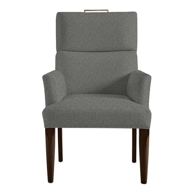 Thom Filicia Home Fabric Tight Back Arm Chair, Ian Pewter, Wrenn