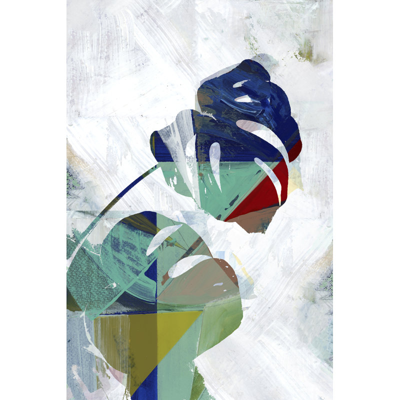 Monstera VI by Cartissi - Painting Print, 30 cm H x 20 cm W, Black Floater Framed
