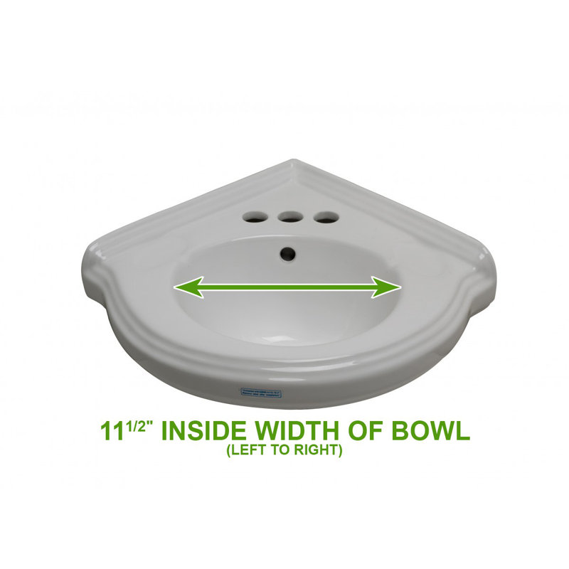 The Renovators Supply Inc. 22'' White Ceramic Circular Bathroom Sink with Faucet and Overflow