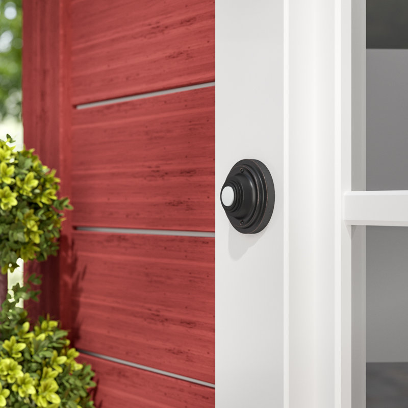 Push Button Doorbell, Oiled Bronze Gilded