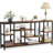 70.9" Extra Long Industrial Console Table, 3-Tier Sofa Table Behind Couch With Storage Shelves, Narrow Entryway Hallway Accent Table For Living Room