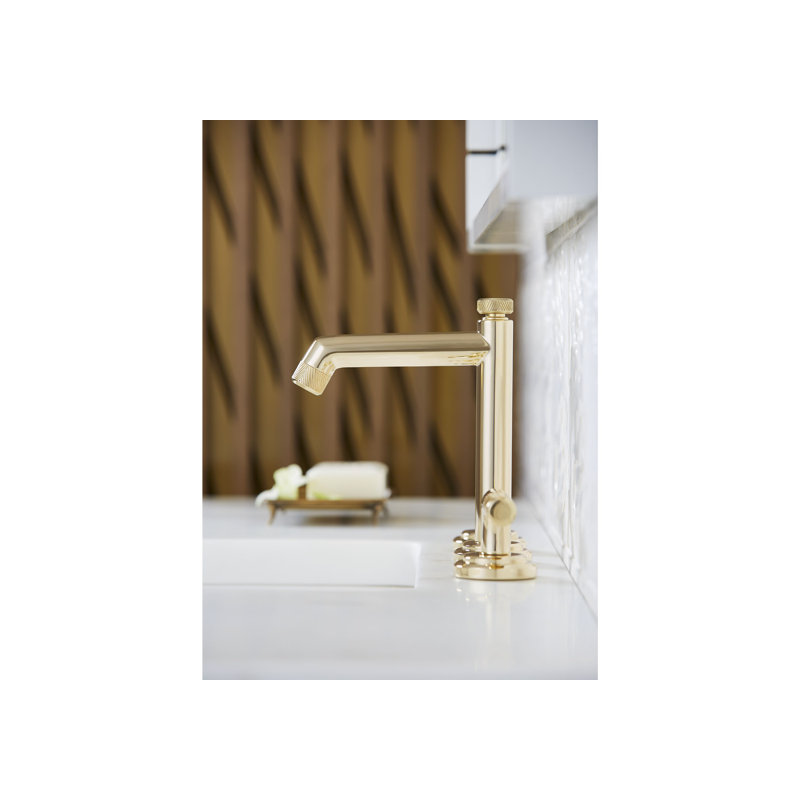 Pinna Paletta® Sink Faucet, Tall Spout, Lever Handles, Unlacquered Brass
