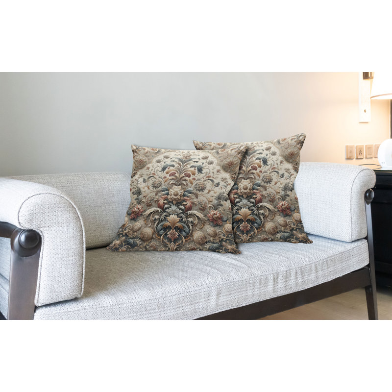 Fabric Reversible Throw Pillow, 20"H x 20"W, Square