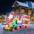 Santa Train with Penguins Inflatable
