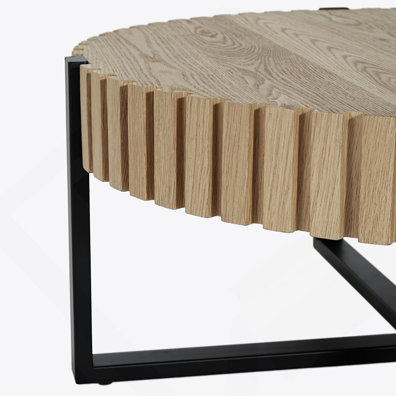 Table basse ronde, table basse cylindrique Handcraft