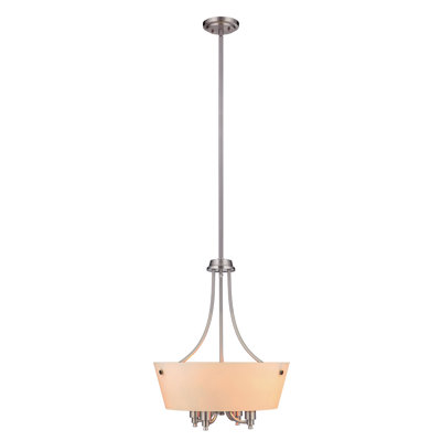 Lustre carré/rectangulaire à 4 lumières ombrées Ozge