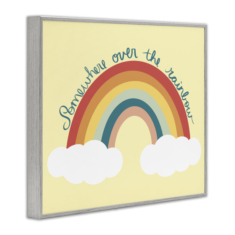 Somewhere Over Rainbow Framed Giclee Art by Ashley Singleton, Farmhouse Gray Framed Giclee, 24'' H X 30'' W