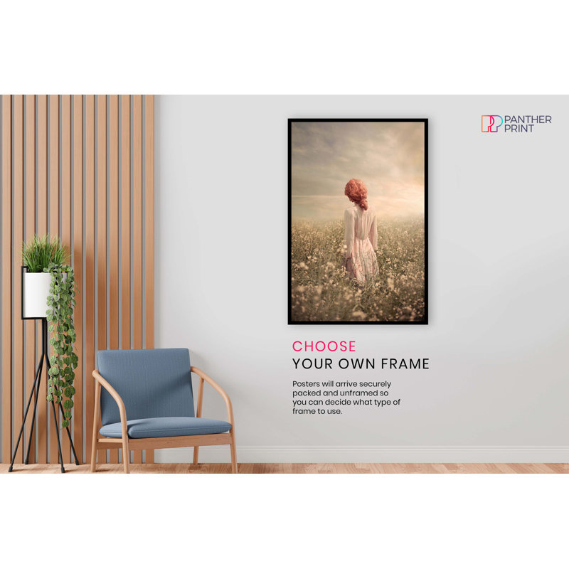 Woman In A Pastel Field - No Frame Print, 76cm H x 51cm W x 0.5cm D