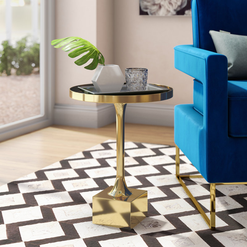 Table de bout, Laiton antique