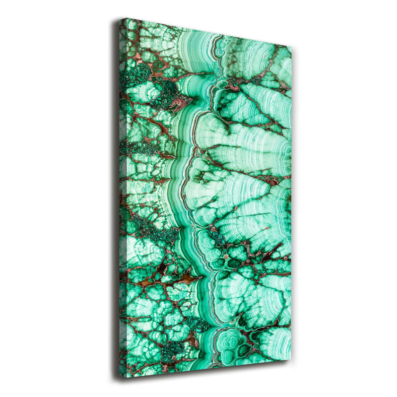 Malachite Texture - Wrapped Canvas Print
