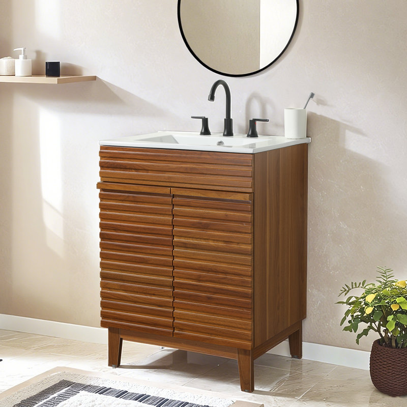 Ensemble de meuble-lavabo simple autoportant 24 po 24 po