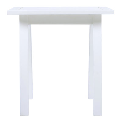 White Pu Weather - End Table, 19X15x18.72 Inches, Wood, Good For Living Room Decor Table Made Of 19X15 Inch Surface Charging And Display