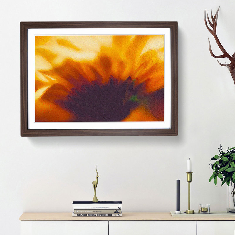 Petals of a Flower - Picture Frame Painting Print, 48cm H x 65cm W x 2cm D, Walnut Framed