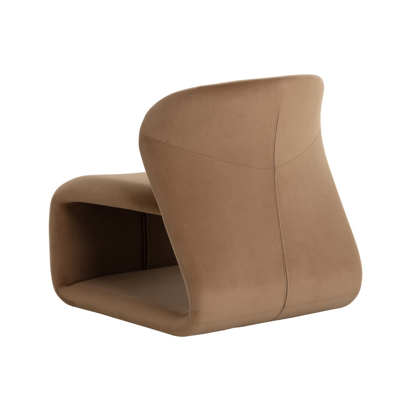 Lounge Chair, Brown Polyester