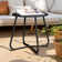 Ebern Designs Steel Patio Side Table, Weather Resistant Outdoor Round End Table
