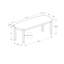 Banc élégant pour différents espaces - 48 po rectangulaire, bois massif brun, base rectangulaire en bois et siège rembourré