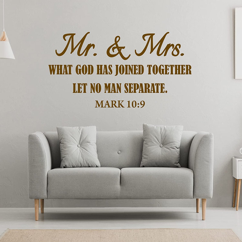 Text & Numbers Non-Wall Damaging Wall Decal, Brown, 10" H x 20" W