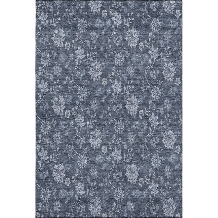 Premium Machine Washable Prisco Blue Rug