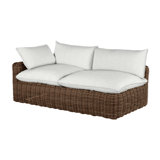 Montecito 75.25" Wide Outdoor Wicker Right Hand Facing Loveseat with Cushions
