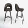 Etna Swivel Upholstered Counter Stool with Metal Frame