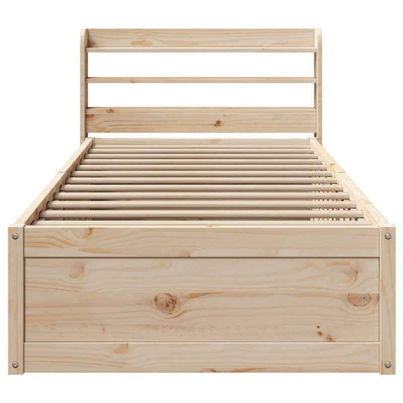 Cushman Bed, European Single (90 x 200cm), White