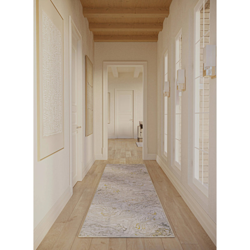 Abstract Indoor Rug, Runner 2'9" x 8'