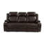 Cuir brun gélifié Power Motion avec canapé couleur réglable et console de rangement-1683698477