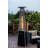 Hammered Black Pyramid Propane Patio Heater with Protective Cover