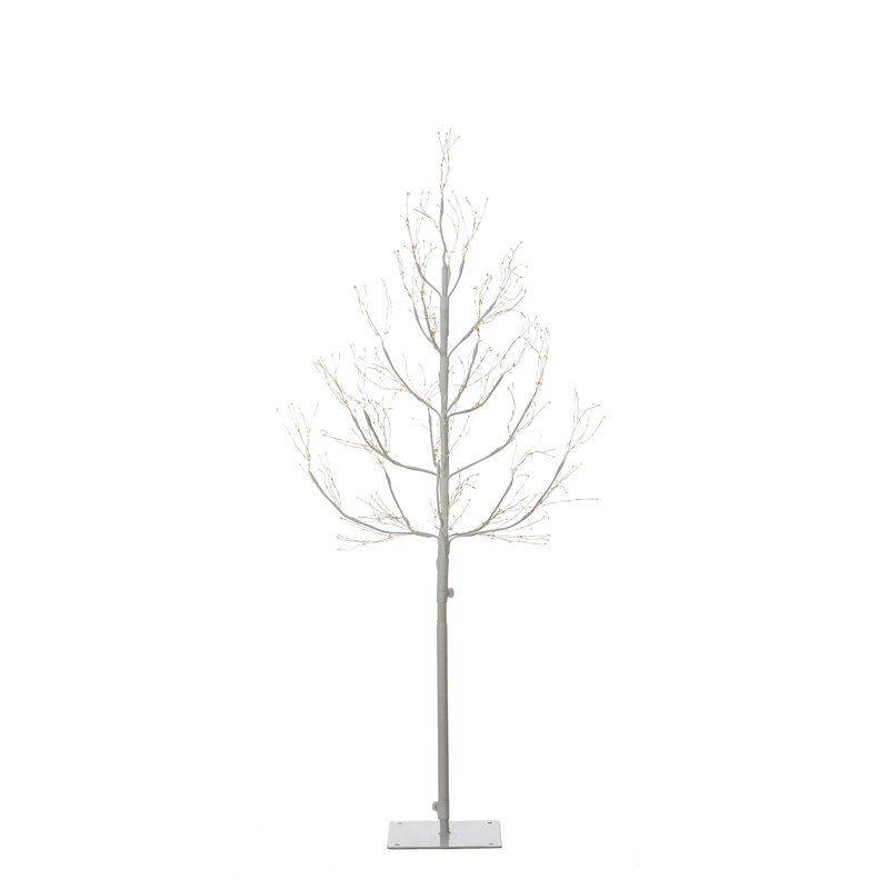 Winter White LED Lighted Tree, 48 in., 4' H, White
