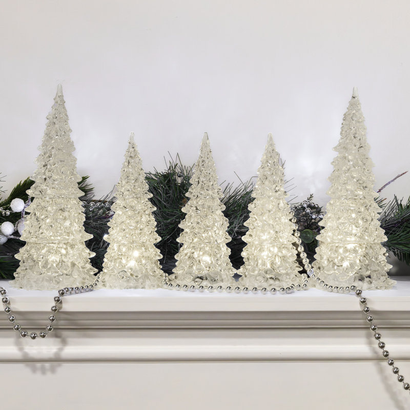 Battery Operated Crystal Trees - 5 Count
