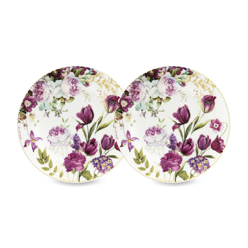 Assiette à gâteau tulipe dans une boîte cadeau