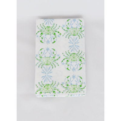 Chemin de table - crabe royal - uniforme bleu et vigne