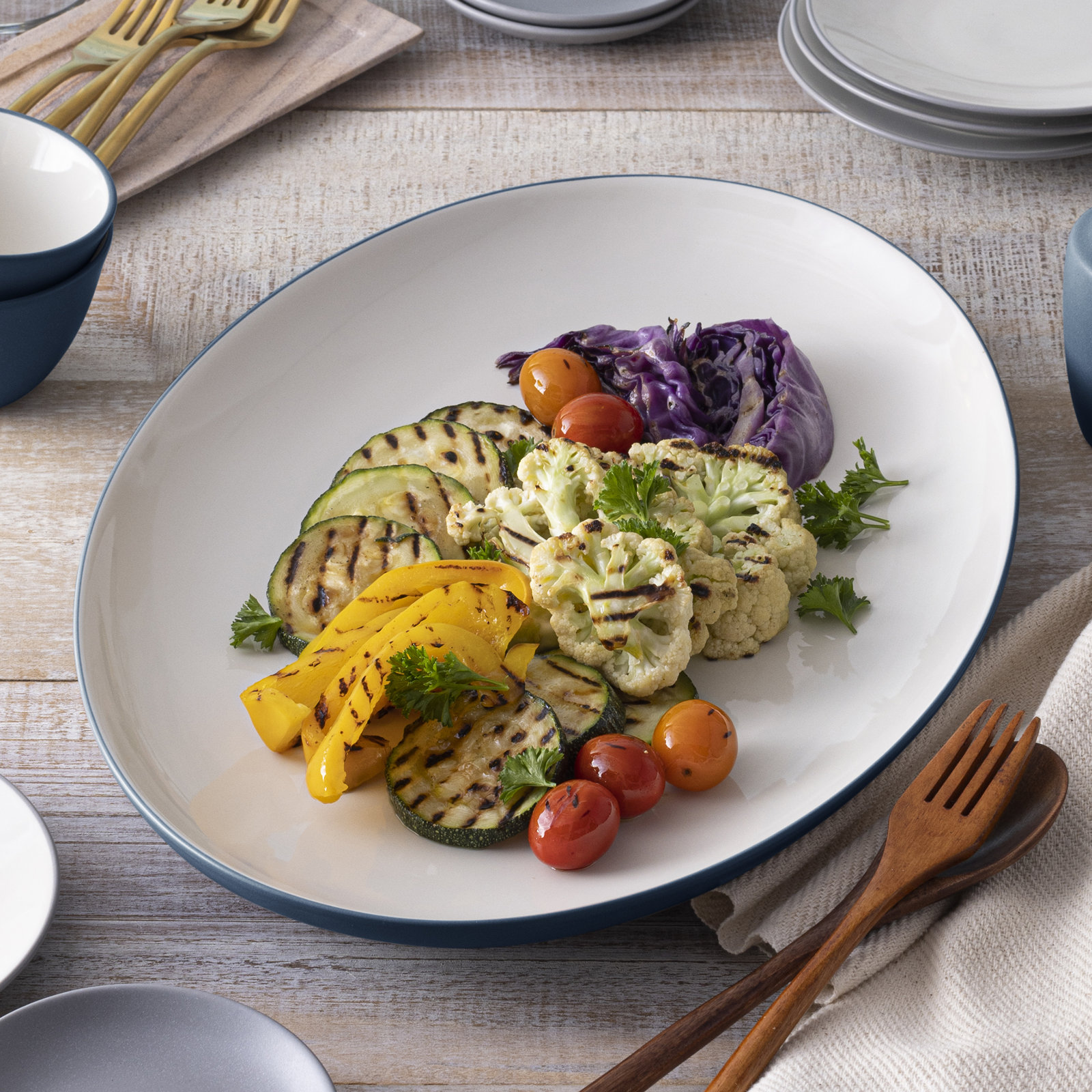 Colorwave Platter, Blue
