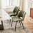Mackensie Upholstered Dining Chairs Faux Leather Kitchen Chairs with Metal Legs-1464084905