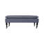 Banc de couloir SEAT4U avec tissu en mélange de lin bleu Indigo -305030344