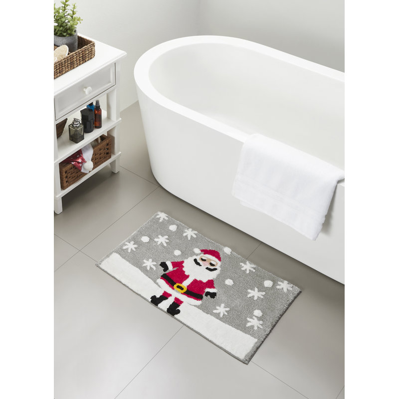 Tapis de bain flocon de neige Christmas Santa 18 po x 30 po