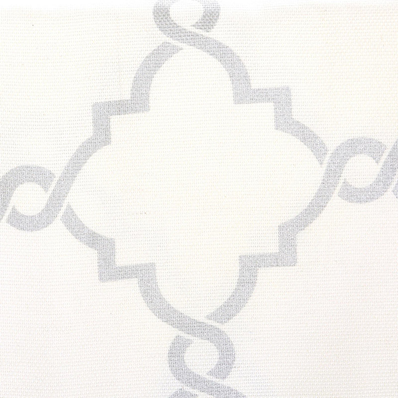 Cantonnière à œillets Frwork, Ivoire / Gris