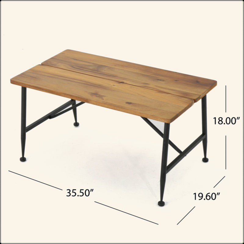 Table basse polyvalente de style industriel pour l'extérieur et l'intérieur