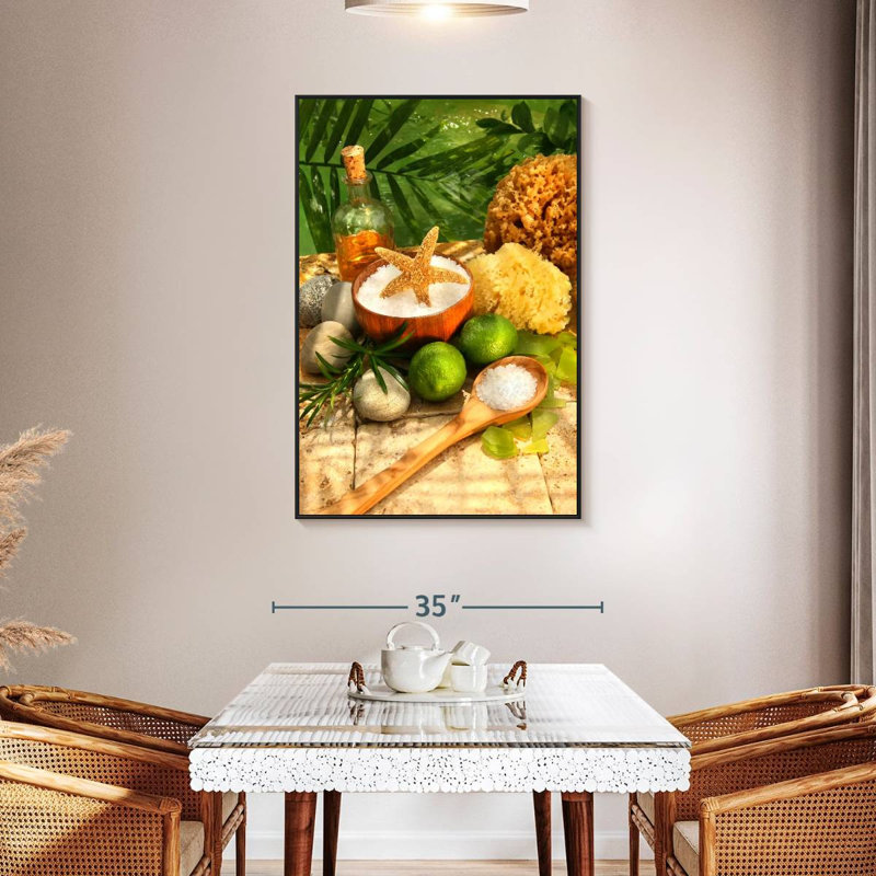 Spa tropical, 31 po x 46 po, Cadre flottant noir