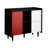 Modern Coffee Bar Cabinet Sideboard Buffet Cabinet With Door, 2 Drawers & 2 Open Storage Comparment-1849034108-1870815176