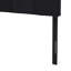 Tête de lit contemporaine très grand lit - Gaufres en tissu noir avec bords passepoilés