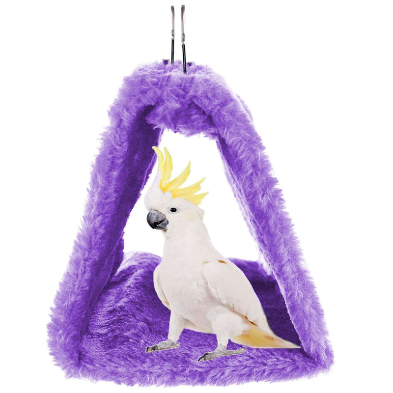 Maison de nid d'oiseaux d'hiver en peluche, Mauve